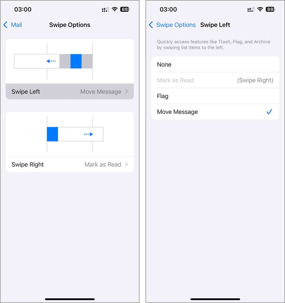Step 4 Tap On Swipe Left Step 3 tap Swipe Optionsjpg
